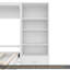 Grand lit escamotable avec compartiments de rangement et tablettes réglables en hauteur, cadre de lit mural avec 1 tiroir, lit plateforme pliable multifonctionnel pour petit espace, chambre à coucher, chambre d'amis, blanc-1805710965