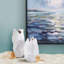 Grand vase abstrait en orme blanc