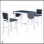 Ensemble de table de salle à manger à hauteur de comptoir en bois 3 pièces avec 2 chaises rembourrées pour petits espaces-730238559-730238556