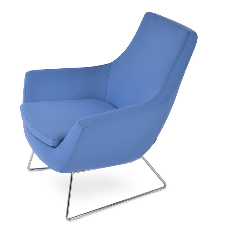 Méridienne Lakewood, Laine bleu ciel Camira