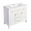Ensemble de meuble-lavabo 36 po avec lavabo en céramique 36 po, meuble-lavabo simple autoportant moderne à 4 tiroirs et 2 armoires, meuble de rangement pour salle de bain, ensemble de meuble-lavabo à cadre en bois massif-403995988
