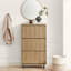 Penny Pillar Wooden Hallway Shoe Storage Cabinet With 3 Compartments - Simple & Elegant Scandi Style-197066321