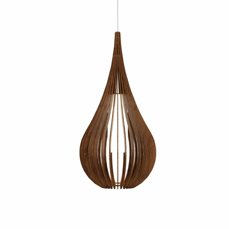 Capadócia 1 - Light Pendant, 23.62" H x 12.6" W x 12.6" D, Charcoal, Charcoal