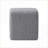 Ottoman Footrest | 17x17x17 Inch Knitted | for Living Room, Extra Seating | Light Gray, Cotton