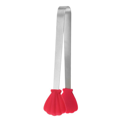 Veilleuse pinces en silicone en acier inoxydable Mini cubes de glace Pinces à café Pinces à nourriture