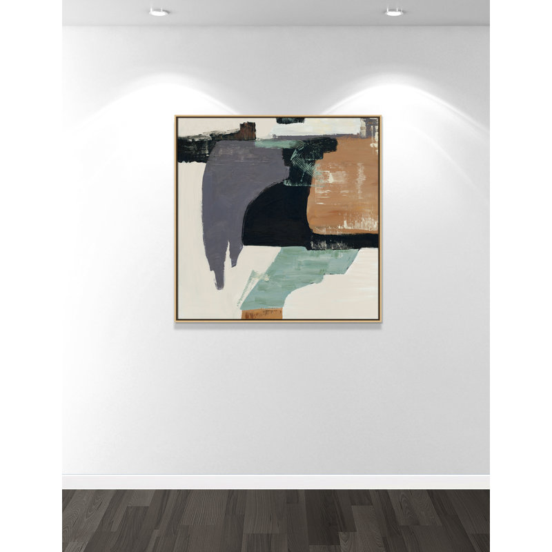 «Bold Divisions I Print» par Jacob Q, Toile avec cadre, 41.5'' W x 41.5'' H, Flotteur naturel