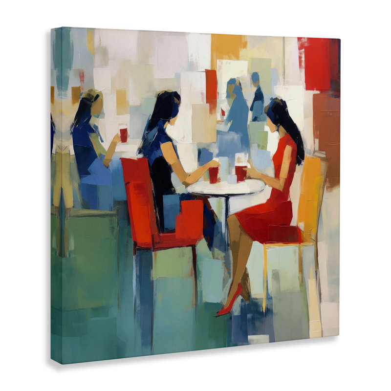 Art mural sur toile, "Vue du restaurant" par Irena Orlov, H 17 po x l 17 po