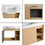 Meuble-lavabo simple Marnar 28 po avec comptoir en céramique, meuble-lavabo mural avec lavabo en céramique-789223547-789223546