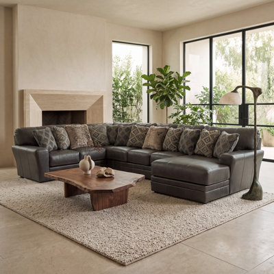 Canapé modulaire en cuir italien Andrienne