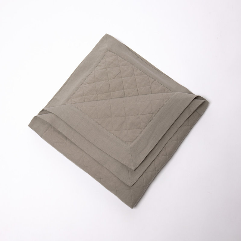 Courtepointe en coton Karso, Gris flanelle, Courtepointe simple