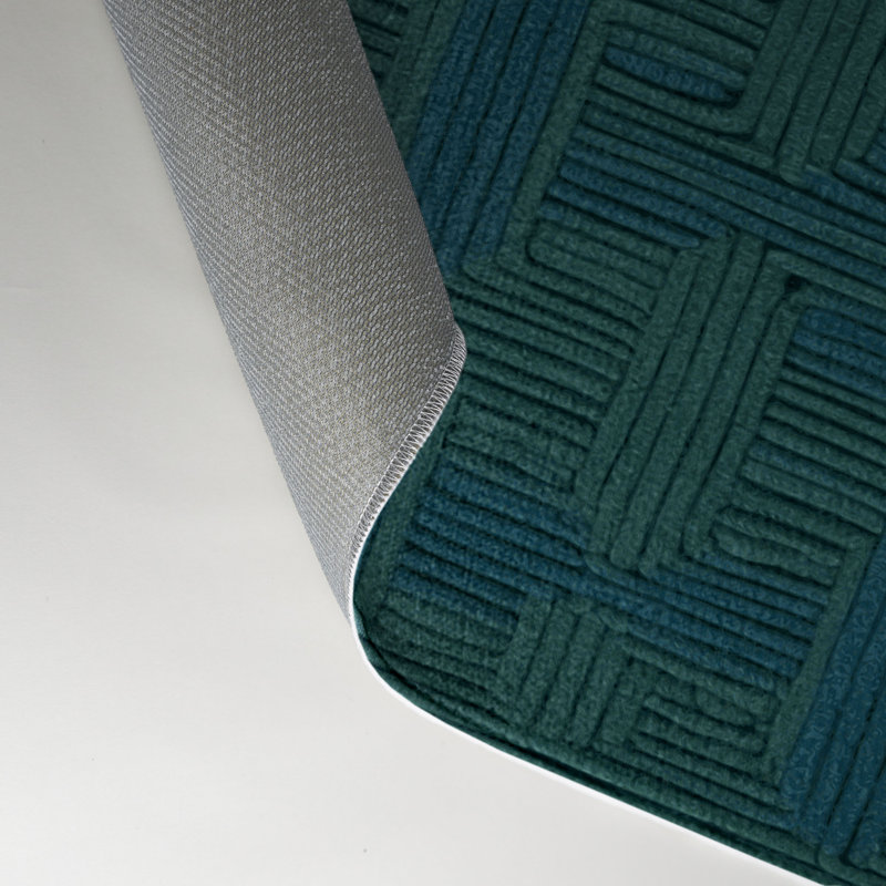 Tapis bleu intérieur et extérieur Trellis, Rectangulaire 3 pi x 5 pi