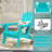 Folding Adriondack Chair With 2-Tier Table-179995666