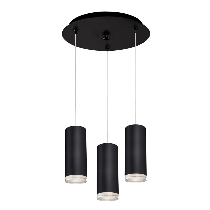 Luminaire suspendu noir 3 lumières Cameo, 25 W, Noir, Trois lumières