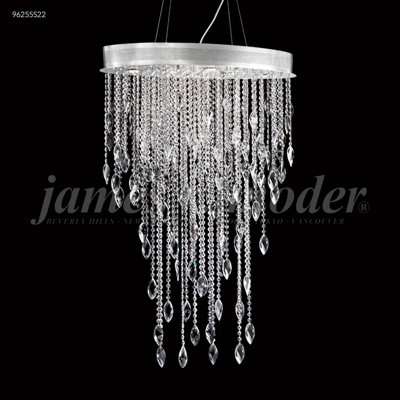 Sculptured Crystal Leaf 6 - Light Chandelier