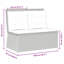 Banc de jardin vidaXL en poly rotin gris-1766463900