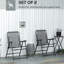 Ensemble de 2 chaises de patio pliantes Outsunny, chaises élastiques d'extérieur avec accoudoirs, chaises de jardin portatives pour le camping, le jardin, la piscine, la plage, la cour