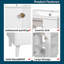 Meuble-lavabo autoportant de 20 pouces avec lavabo en céramique intégré, porte à fermeture douce et conception française sculptée-1305612307