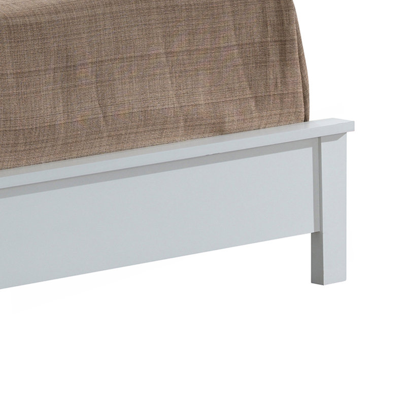 Lit double style transitionnel en blanc éclatant, Full, White
