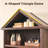 Angled Arch Bathroom Cabinet, 5 Tiers Geometric Cabinet with Storage, Modern Triangular Top Angled Arch with Adjustable Shelves, Wood Cabinet w/Open Display Shelves-10453205-30451798