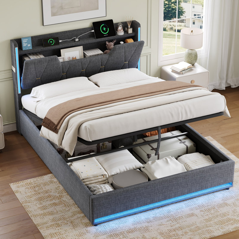 Upholstered Ottoman Bed, 4FT6