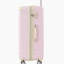 Valise à roulettes Hardshell avec sacs Valise à roulettes double avec verrou TSA, bagage rétro simple 24 po, rose clair