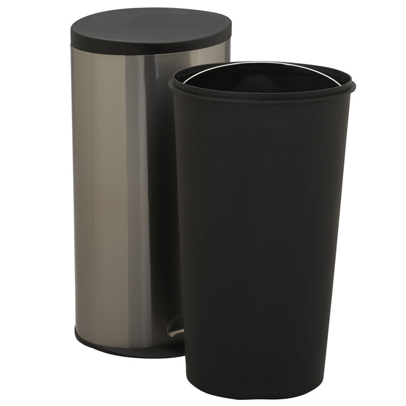 Savannah 30L Brushed Stainless Steel Step Trash Can