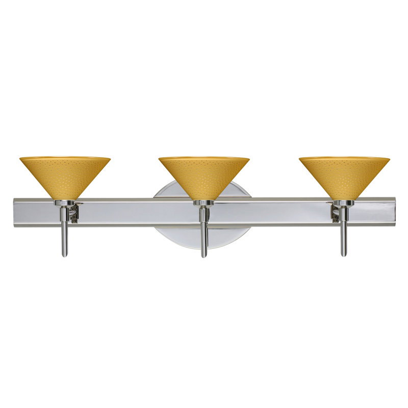 Éclairage pour salle de bain 3 lumières Rodrigue, Blanc étoilé, Nickel satiné, Halogène