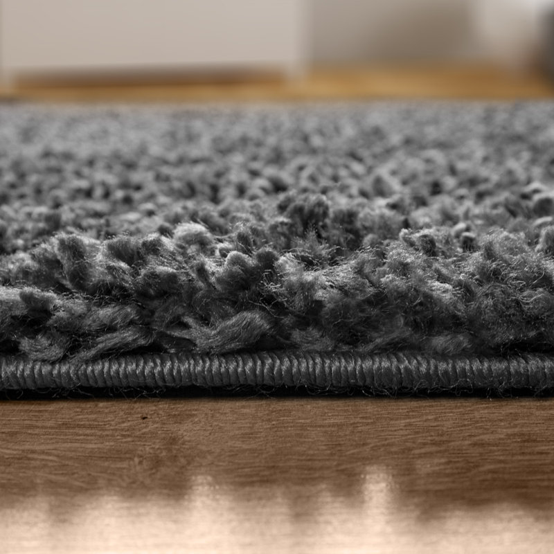 Gagnon Solid Colour Shag Area Rug, Round 120cm