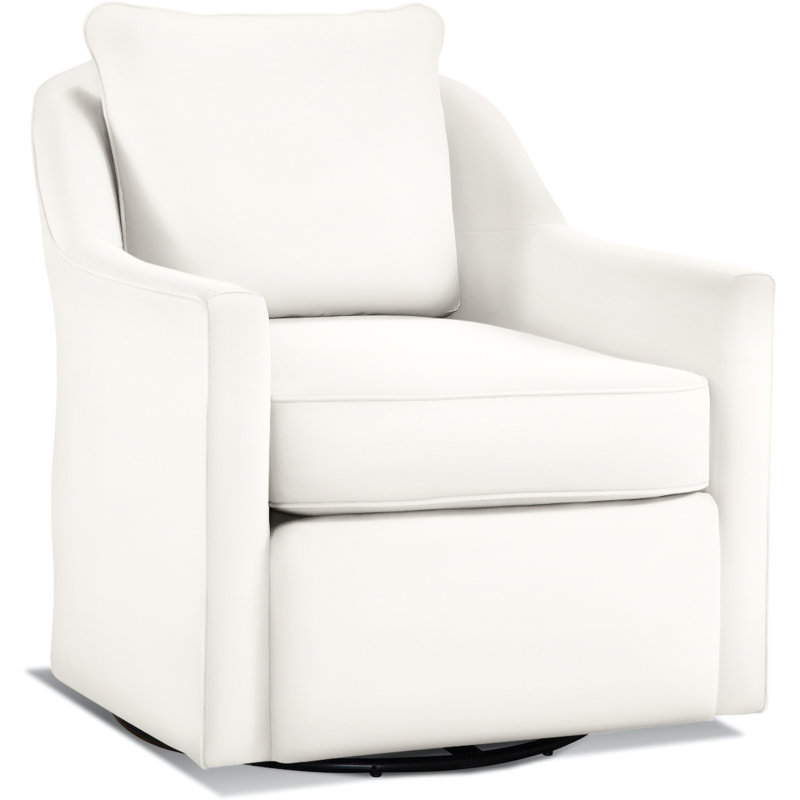 Leighton Swivel Armchair, Elite Ivory 100% Polyester