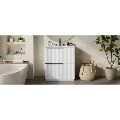 Élégant lavabo en céramique pour salle de bain sophistiqué