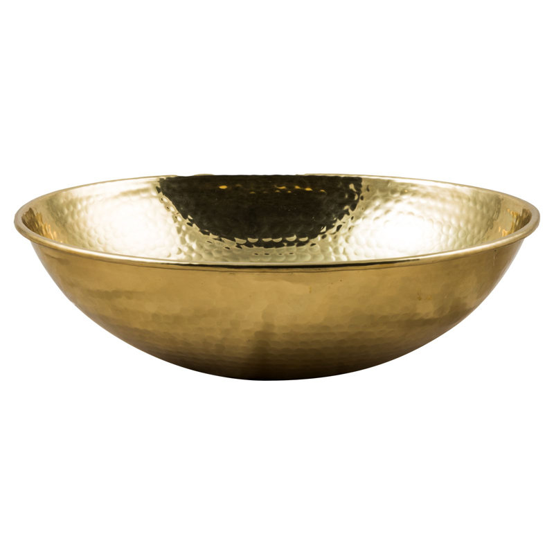 World Menagerie Kalama 460mm L x 400mm W Gold Copper Oval Sink