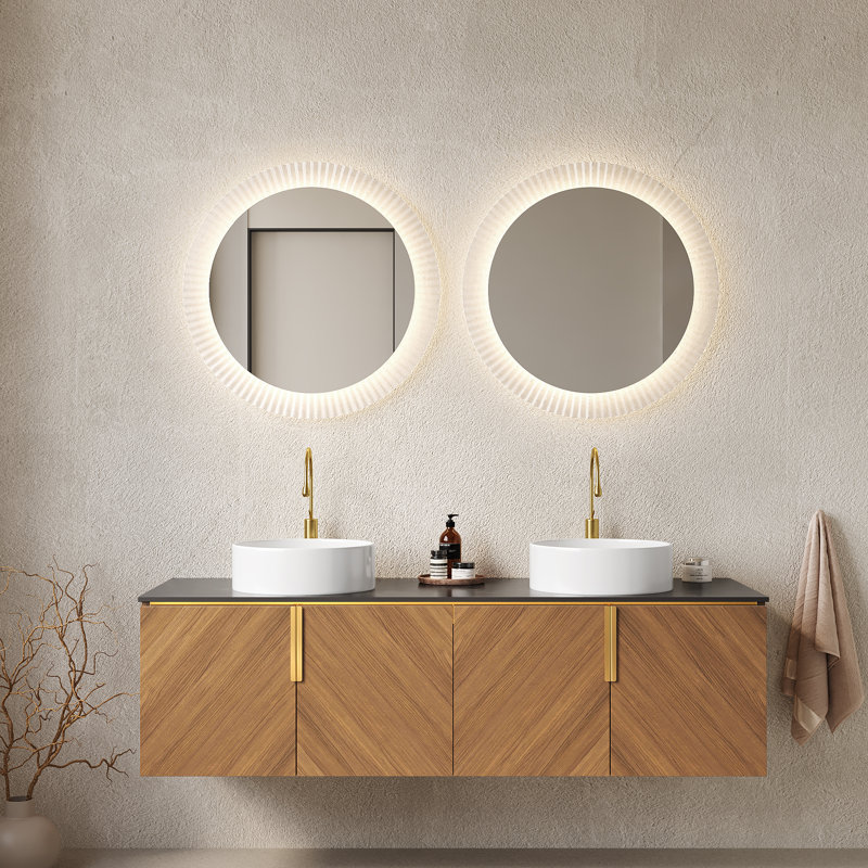 Meuble-lavabo mural moderne 60 po avec lavabo