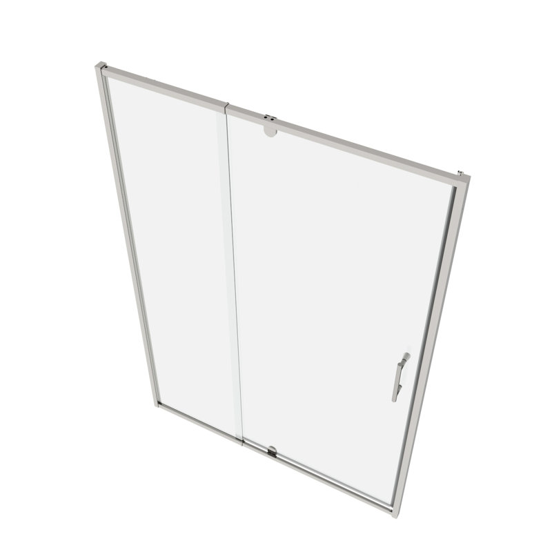 38 - Porte de douche pivotante l 42 "x H 71", verre trempé 1/4 ", configuration réversible, fermeture magnétique, porte d'ingénierie anti-fuites 71", installation, mécanisme de résistance