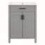 Ensemble de meuble-lavabo 24 po avec lavabo en céramique, portes à fermeture en douceur et rangement efficace pour les salles de bain compactes