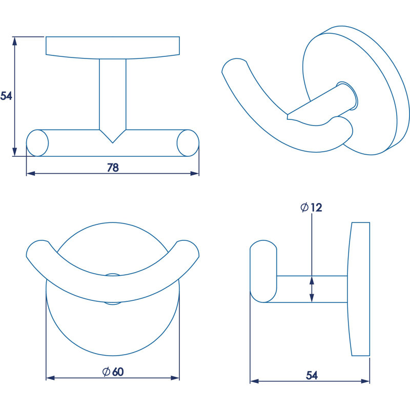 Hampstead Wall Mounted Robe Hook