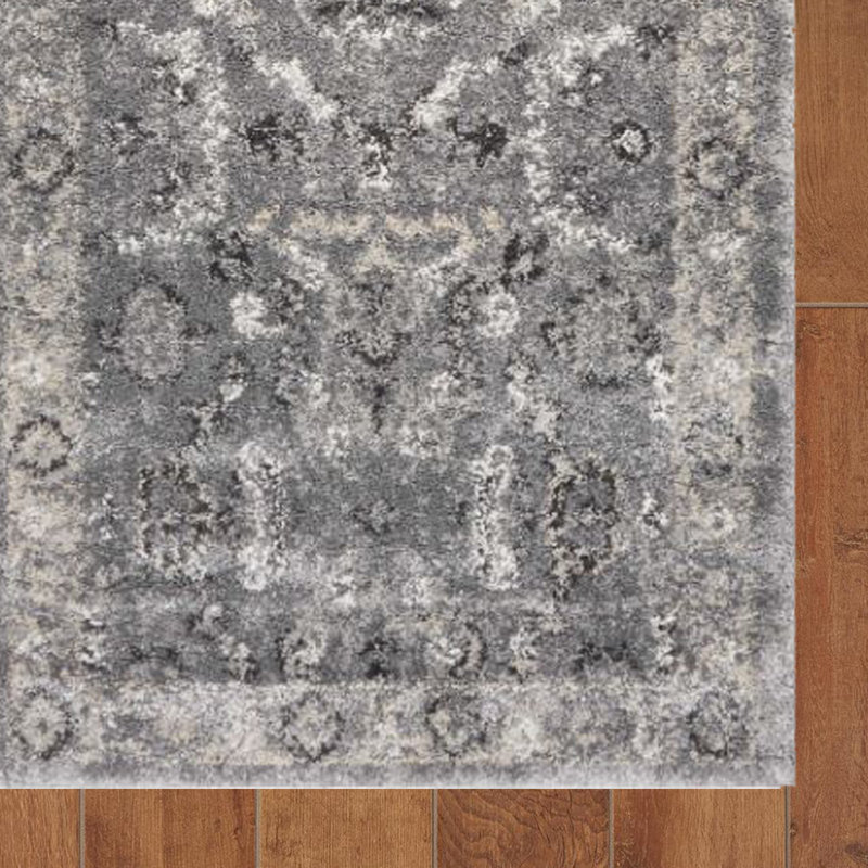 Burcham Geometric Indoor Rug, Rectangle 7'10" x 9'10", Grey