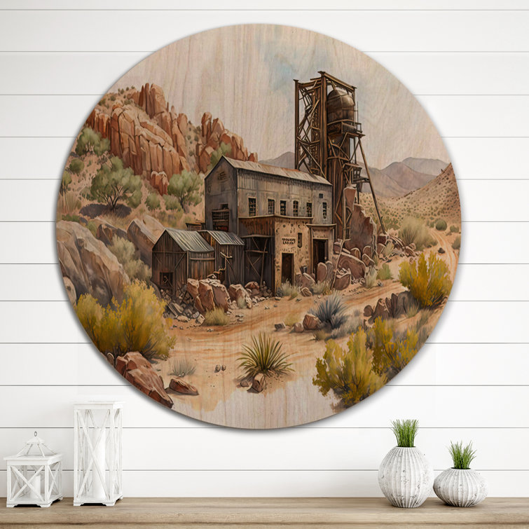 IDEA4WALL Western Wood Effect Landscape Panel Pictures Canvas Print Sun  Mountain Modern Rustic Farmhouse Decor Framed Wall Art & Reviews