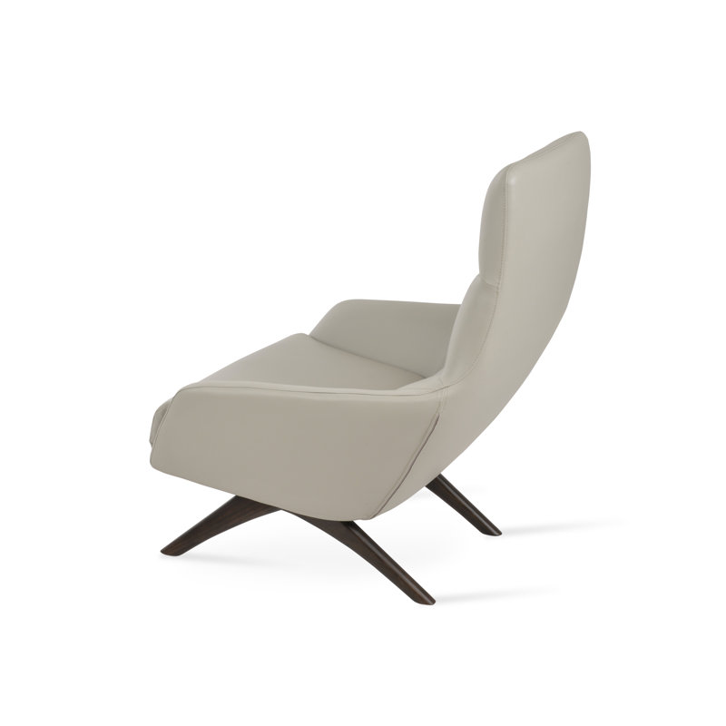Fauteuil, Similicuir gris pâle