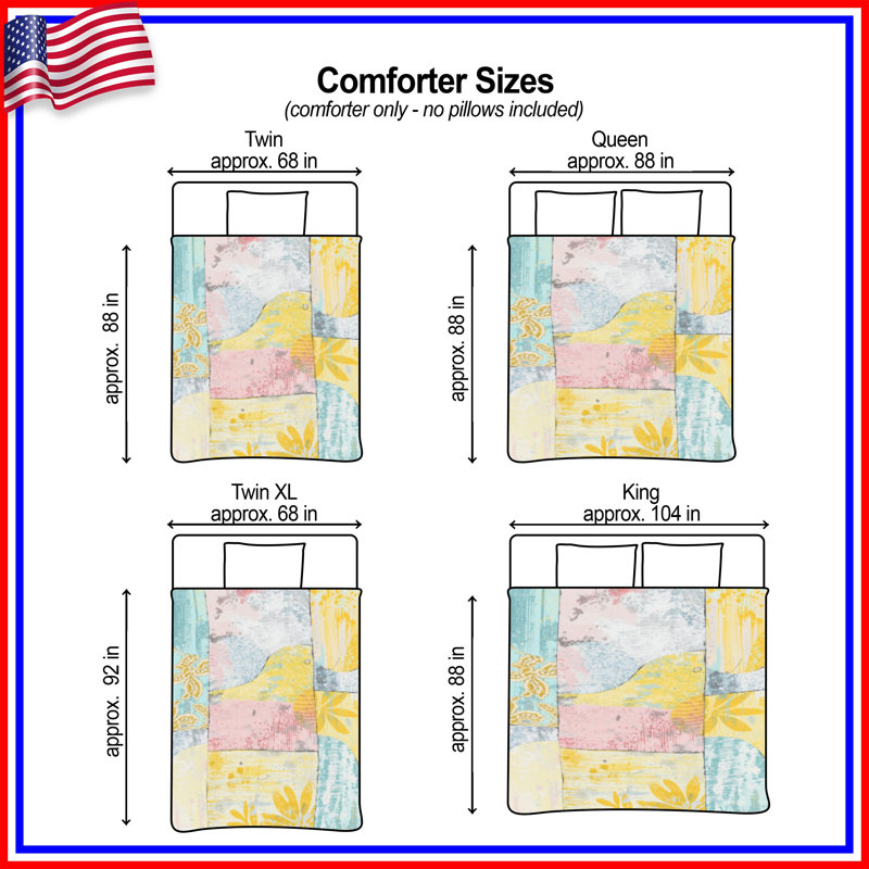 Patchwork Floral Abstract Comforter, Queen