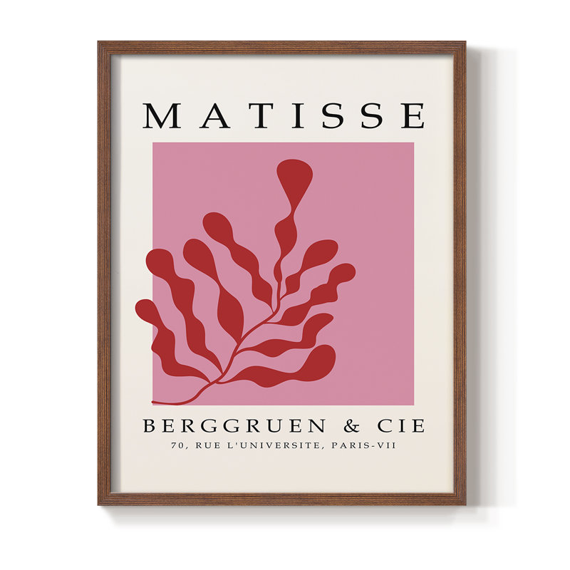 Matisse CEC XXXVII, reproduction encadrée - bois massif, Brun, H 10 po x l 8 po