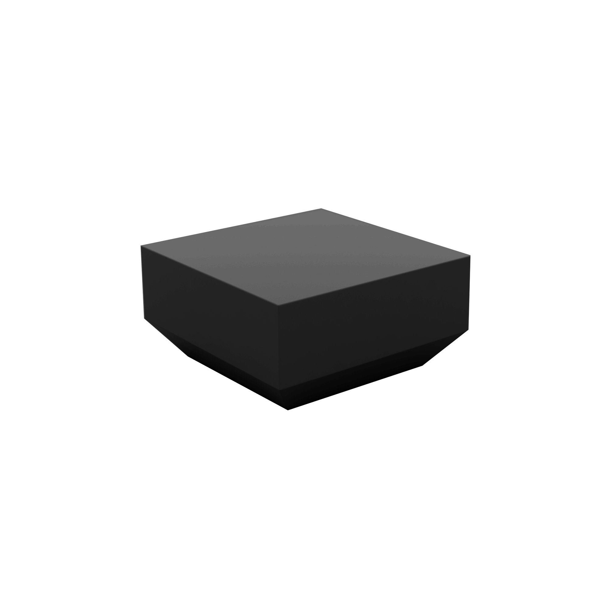 Vela Resin Coffee Table, 31.5" W x 31.5" L x 11.75" H, Black