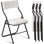Ensemble de 4 chaises pliantes rembourrées - Chaises de salle à manger rembourrées portables pour les invités