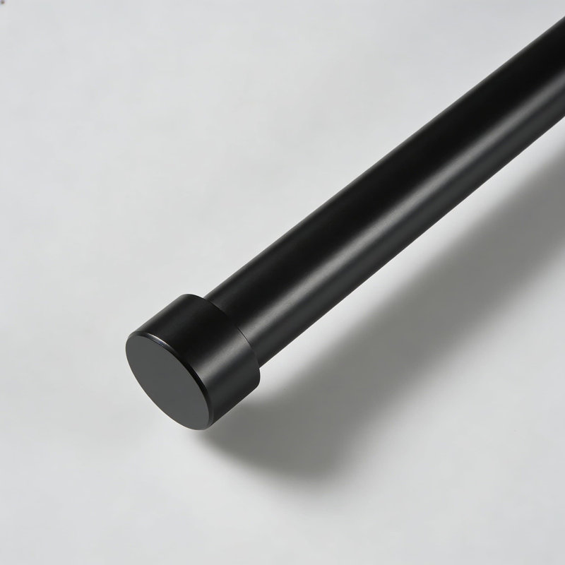 Tringle à rideaux réglable robuste pour grandes fenêtres allant jusqu'à 170 pouces, tringle à draperie en acier de 1 pouce de diamètre avec faîteaux et supports modernes