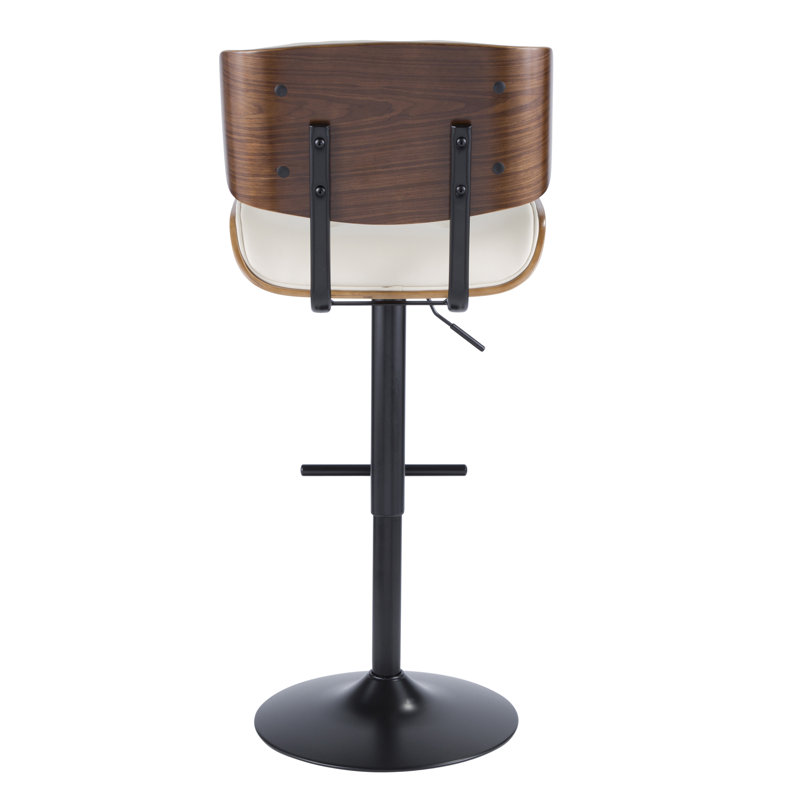 Lombardi Adjustable Barstool - Set Of 3, Cream