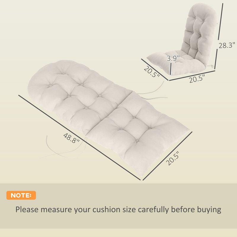 Ensemble de 2 coussins de chaise Adirondack antidérapants à dossier haut pour chaises Adirondack, beige, Beige