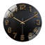 Horloge murale 12 po ronde en verre trempé avec mouvement à quartz silencieux-409776746