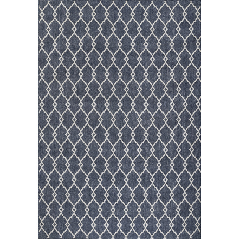 Yepez Geometric Indoor / Outdoor Rug, Oval 2'3" x 4'6"