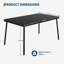 Table de salle à manger rectangulaire pour l'extérieur
