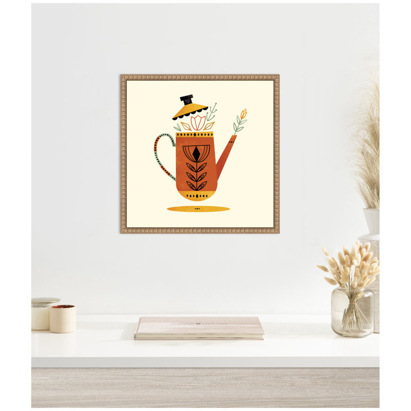 «Orange Kettle» par Amber Leaders, reproduction d'art sur toile encadrée