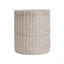 Outdoor/Indoor Lightweight Concrete Side Table,Travertine Finish
